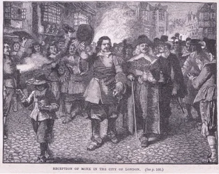 Ontvangst van Monnik in de stad Londen AD 1659